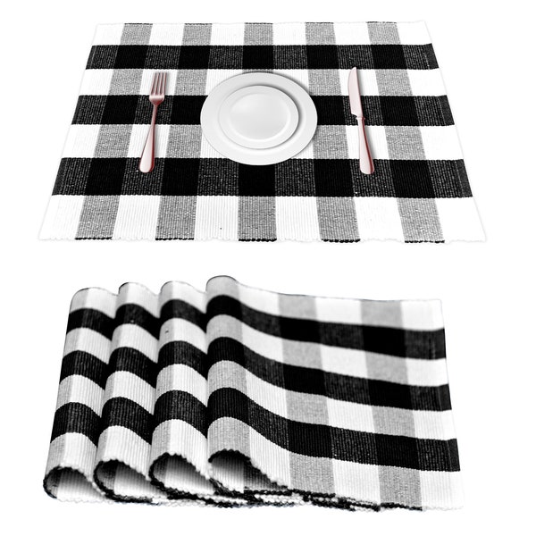 Buffalo Plaid Placemats Etsy