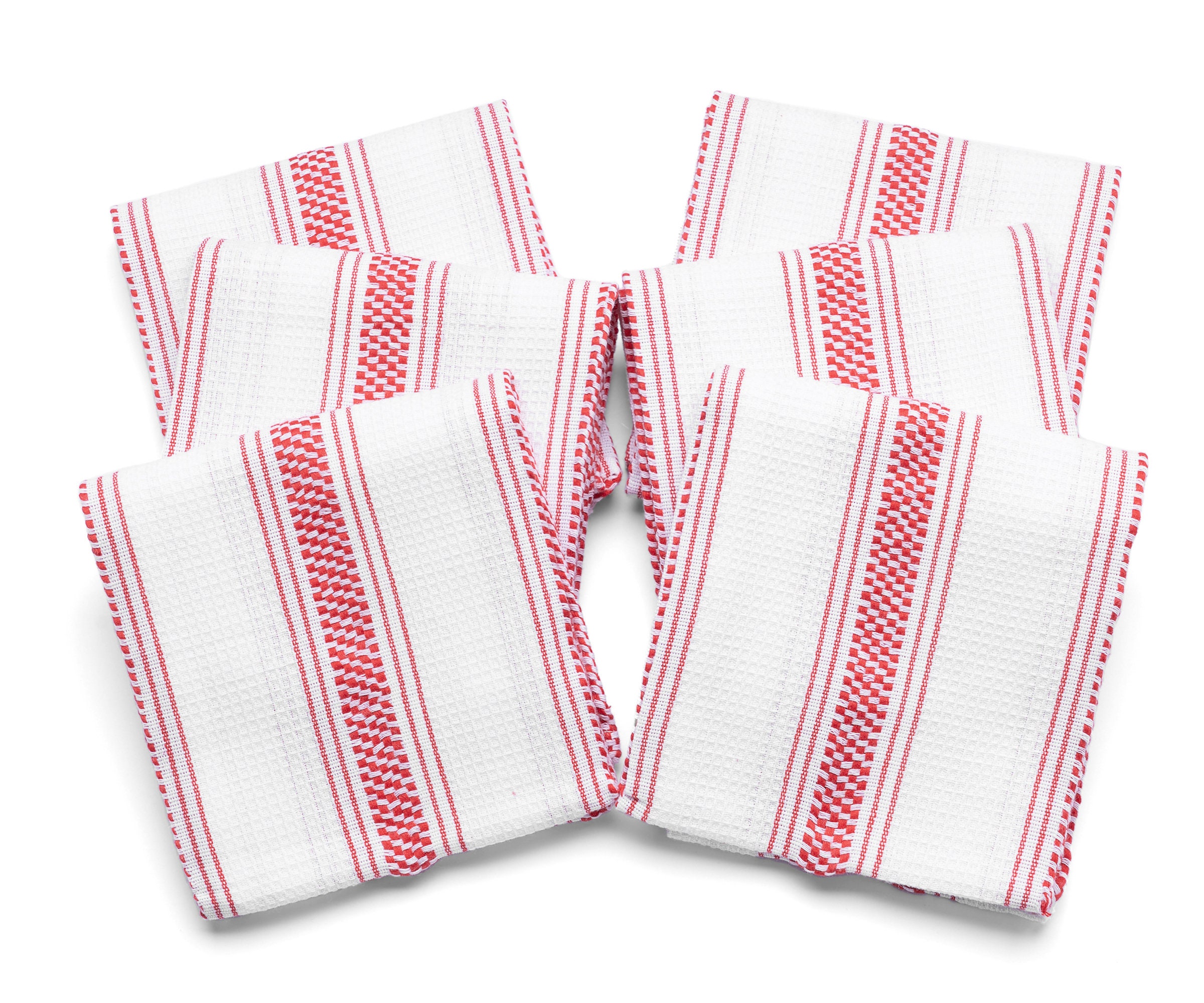 Kitchen Towels Set of 6 Cotton Dish Towels Absorbent Hand Towels Striped  Hanging Towels Bulk Linen Tea Towel Farmhouse Dish Towels 