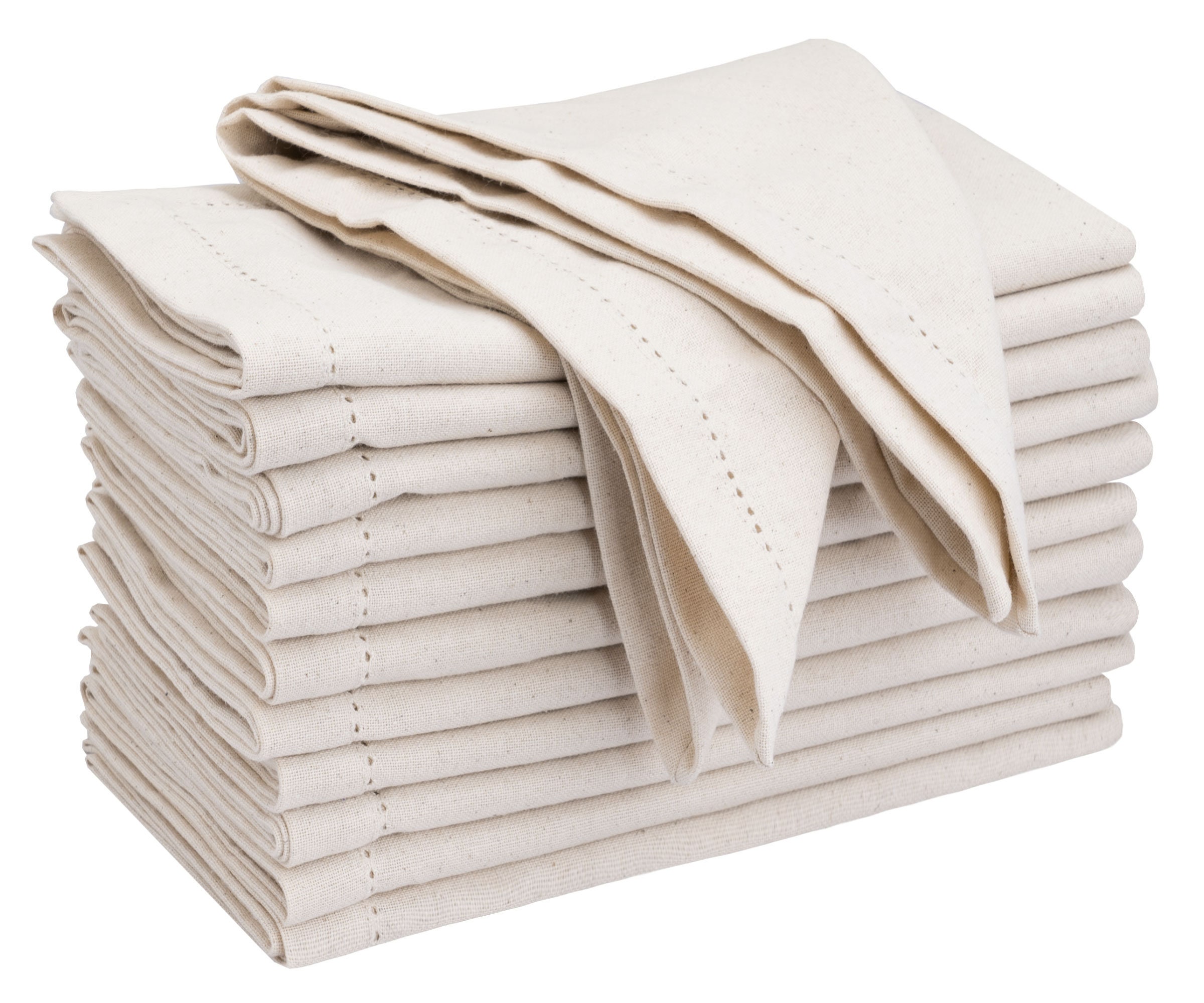 Solid Hemstitched Linen Guest Towel - Luxury Neutrals