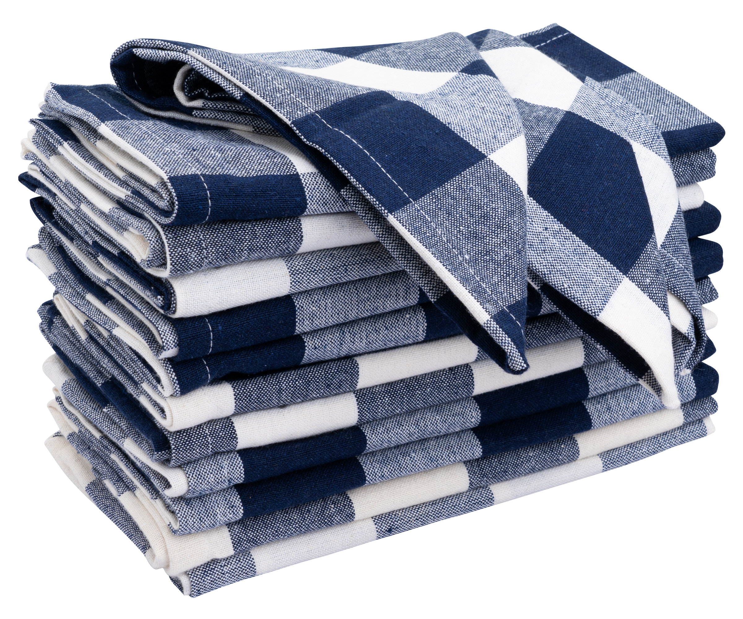 Kitchen Cloth Napkins 12 Pack 18X18 Inches 100% Cotton Fabric Table Linen  Napkins, Multi Color Stripe Design Dinner Napkins, Washable Reusable Linen