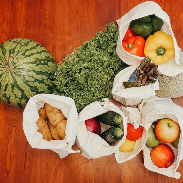 Organic Cotton Produce Bags Etsy