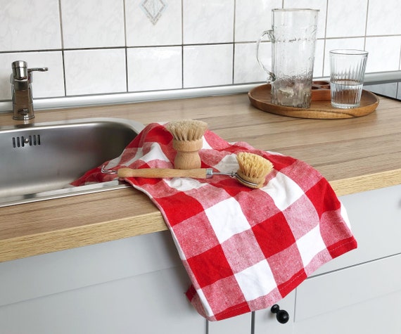 Cotton Dish Towels, checkered towel