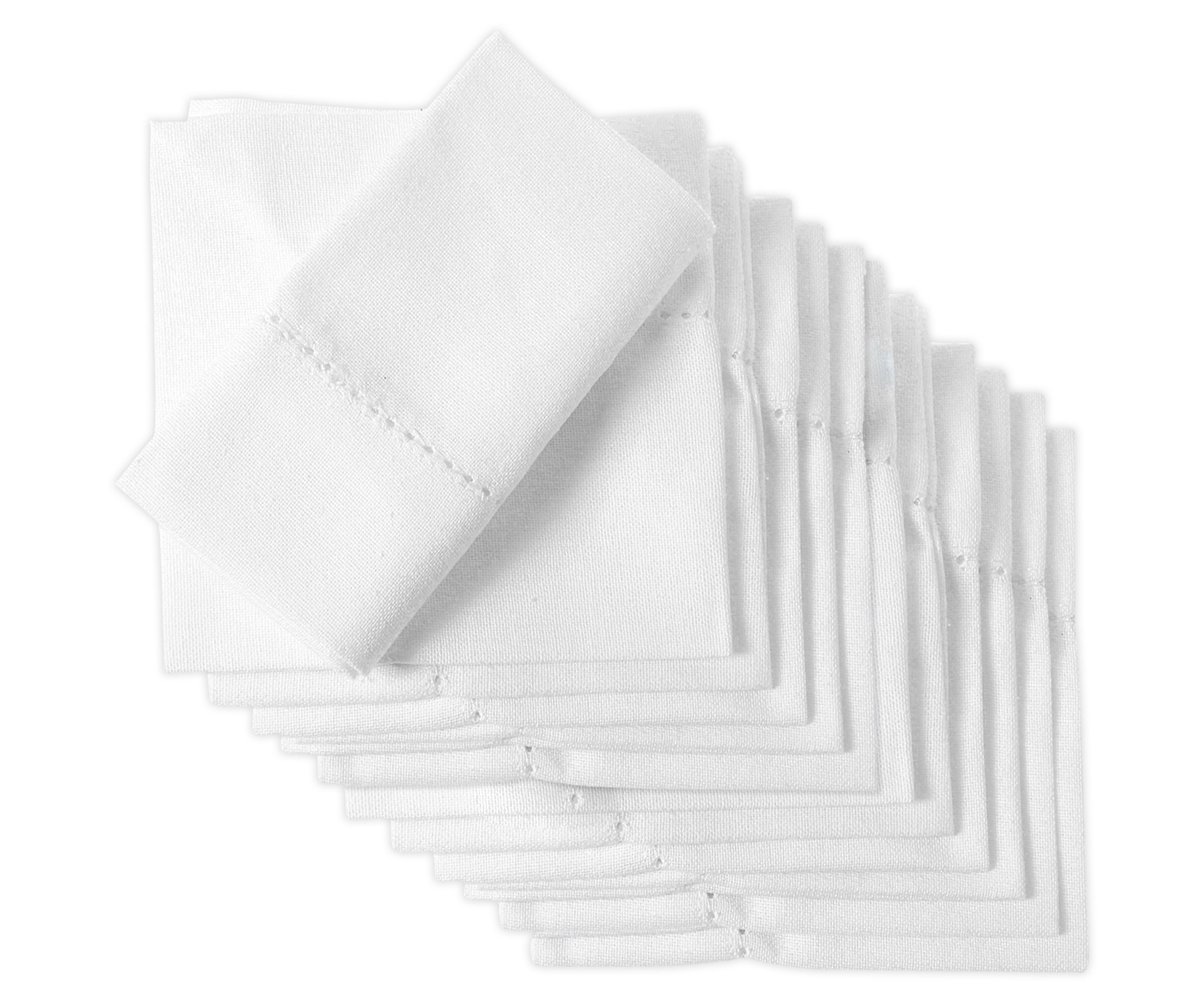 Plain Striped Linen Cotton Blended Dinner Cloth Napkins Placemats Tea Towels  Set of 12 (17 x 17 inches) for Events & Home Use