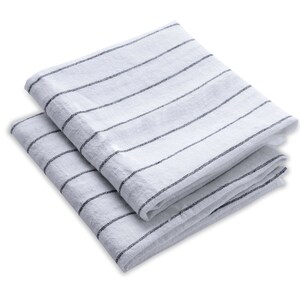 Black Linen Tea Towels. Linen Kitchen Towels With Loop for Hanging.  Handmade Linen Dish Towels. Eco-friendly Minimalist Kitchen Decor Ideas. 