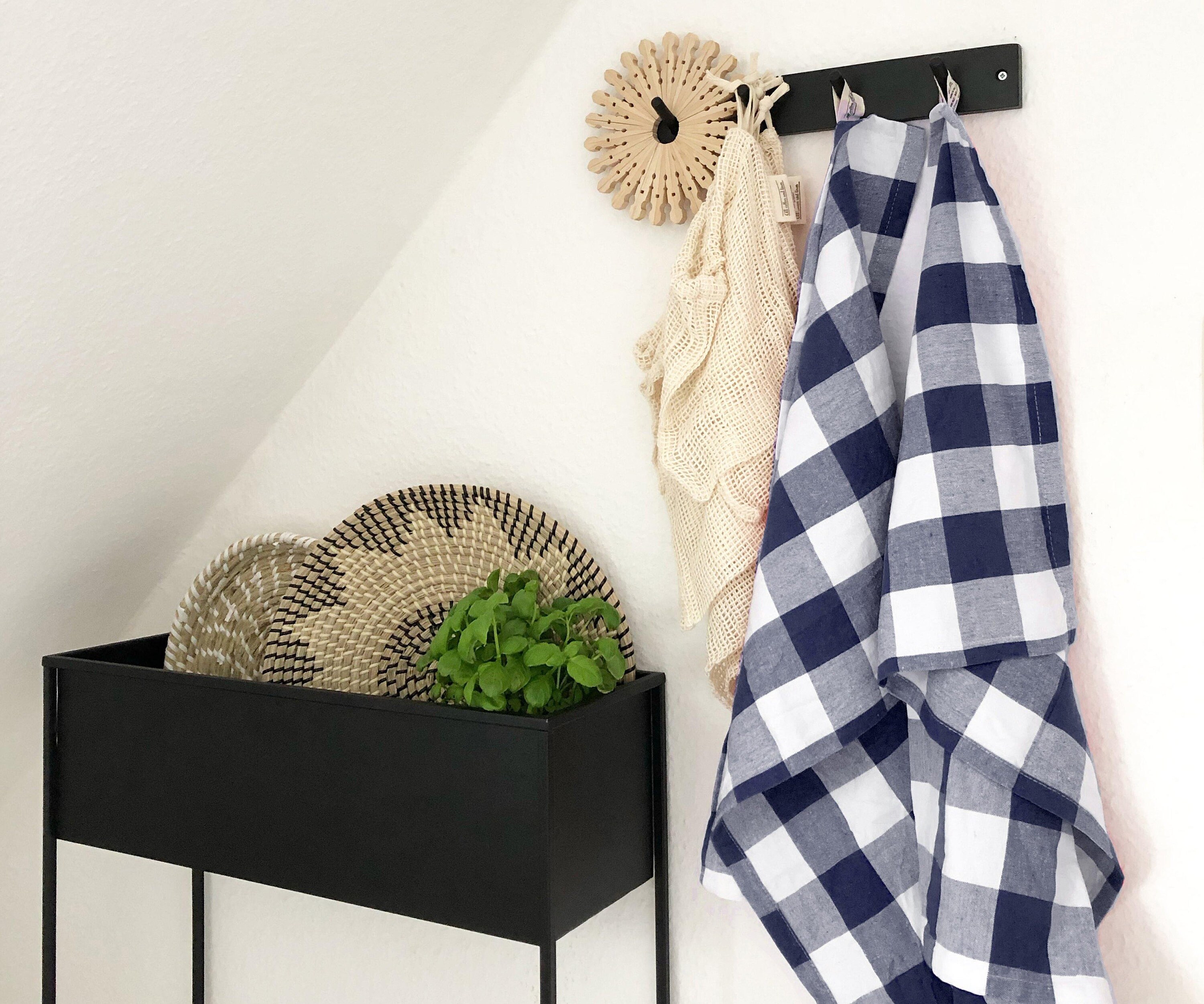 Navy Blue Kitchen Towels Cotton Dish Towels Buffalo Plaid Etsy