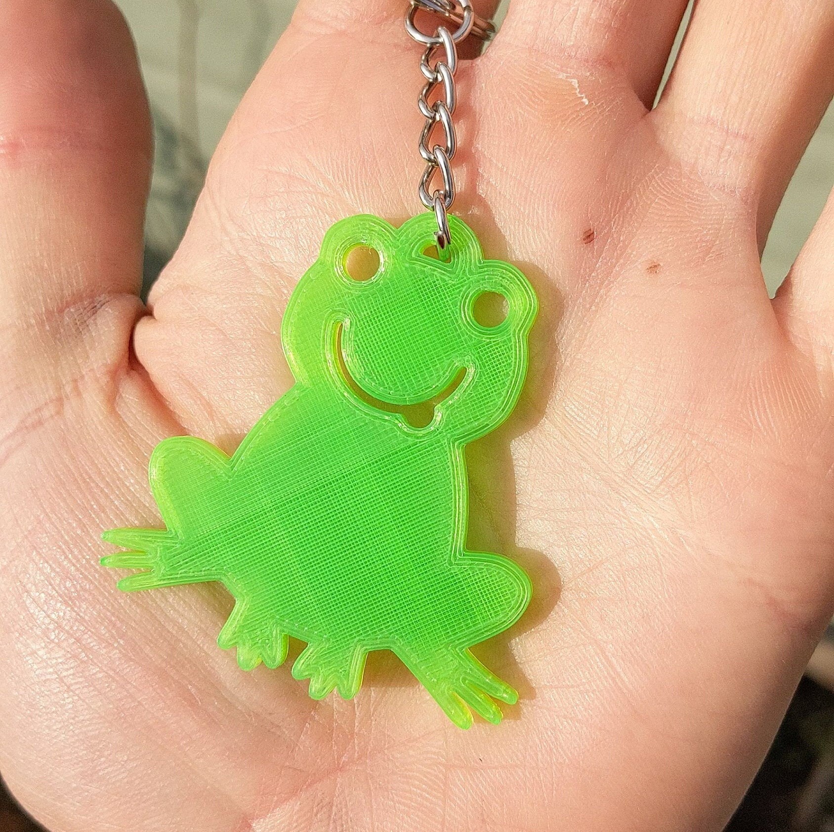 Cheeky cute Green Frog Key Chain Key Ring Ideal Gift Froggy Etsy