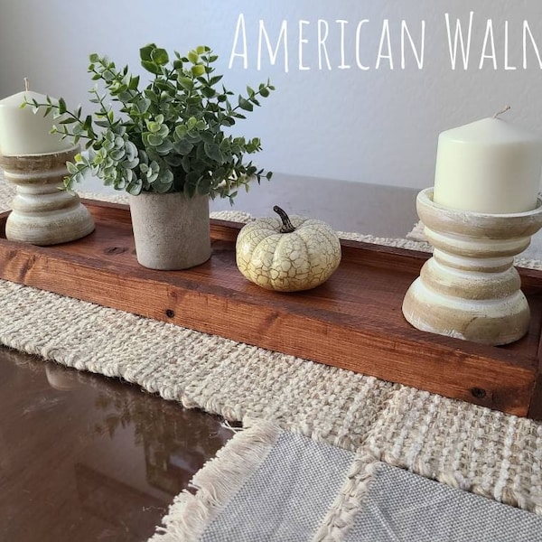 Rustic Long Wood Tray, Centerpiece, Serving, home decor, dining table decor, kitchen decor, living room decor, farmhouse, gift, wood tray