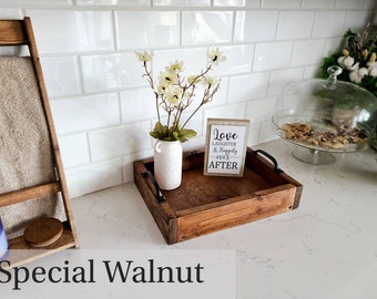 Rustic, Ottoman Tray, Table tray with handles, Farmhouse Wood Tray, Serving tray, Ottoman tray, home decor, decor, custom tray, gift
