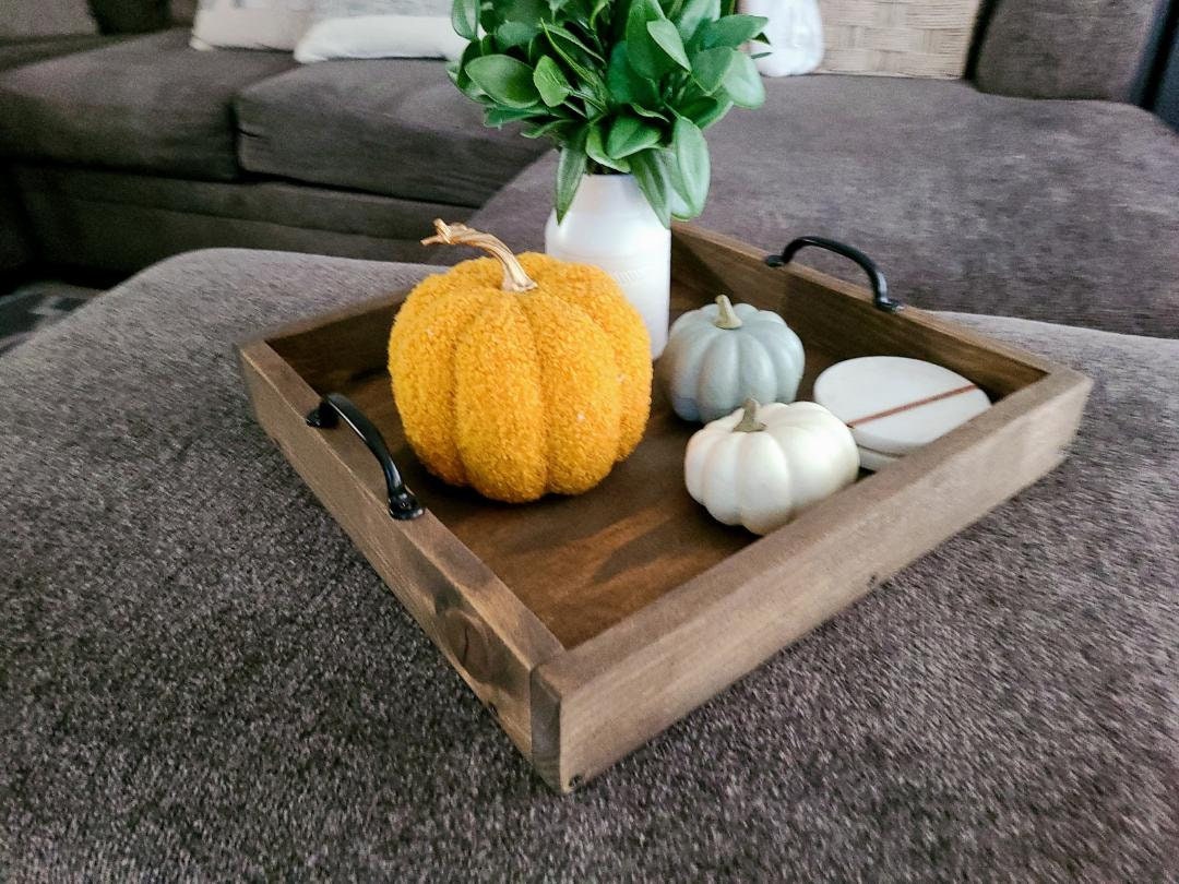 Large Wood Serving Tray With Handles, Ottoman Tray -  Canada