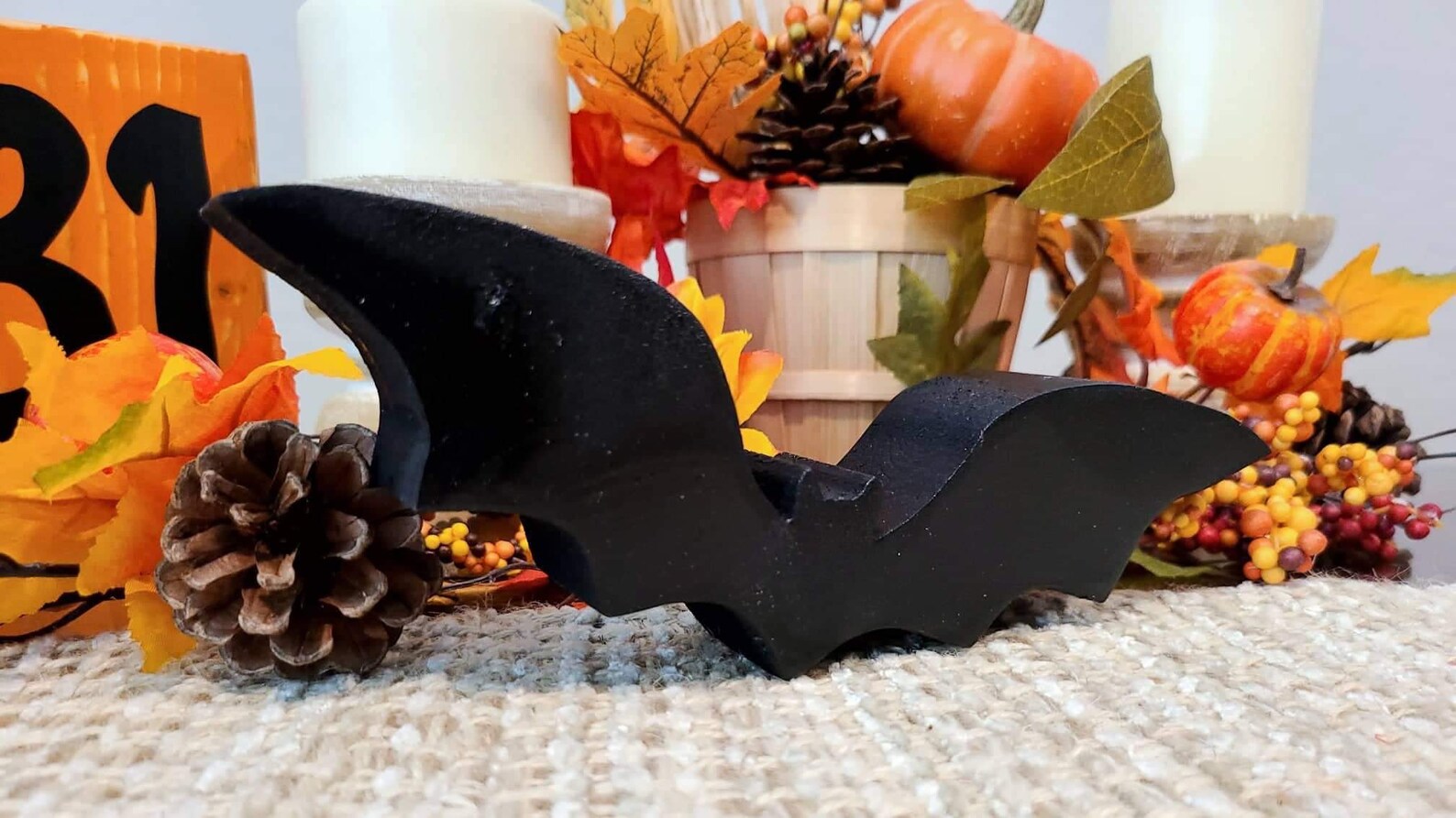Wooden Bats 2 Pack shelf decor Halloween decor Halloween Etsy