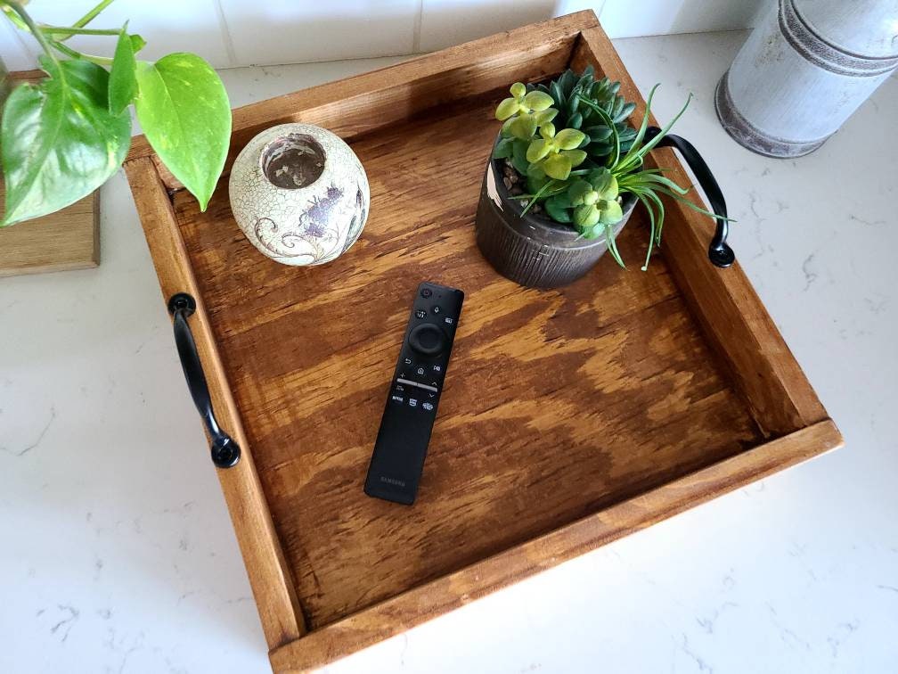 Rustic, Ottoman Tray, Table tray with handles, Farmhouse Wood Tray, Serving  tray, Ottoman tray, home decor, decor, custom tray, gift