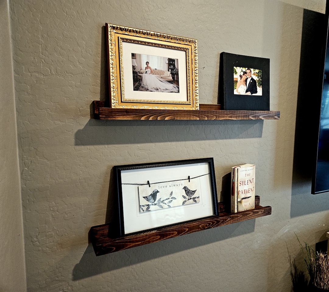 Floating Ledge Shelf 5.5 Photo Ledge Wooden Shelf Etsy