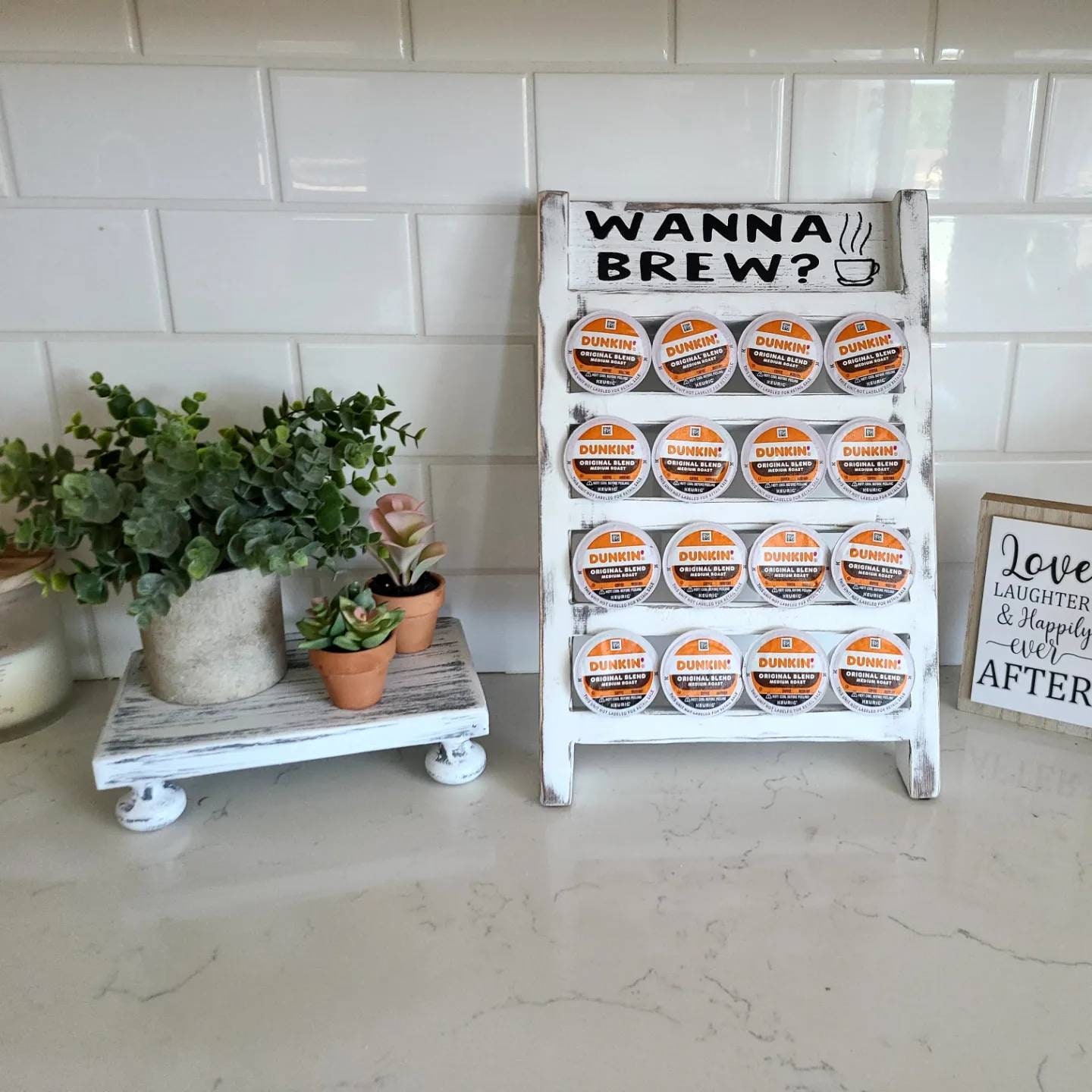 Kcup Holder Coffee Pod Rustic Ladder Kcup Ladder Farmhouse Etsy Canada