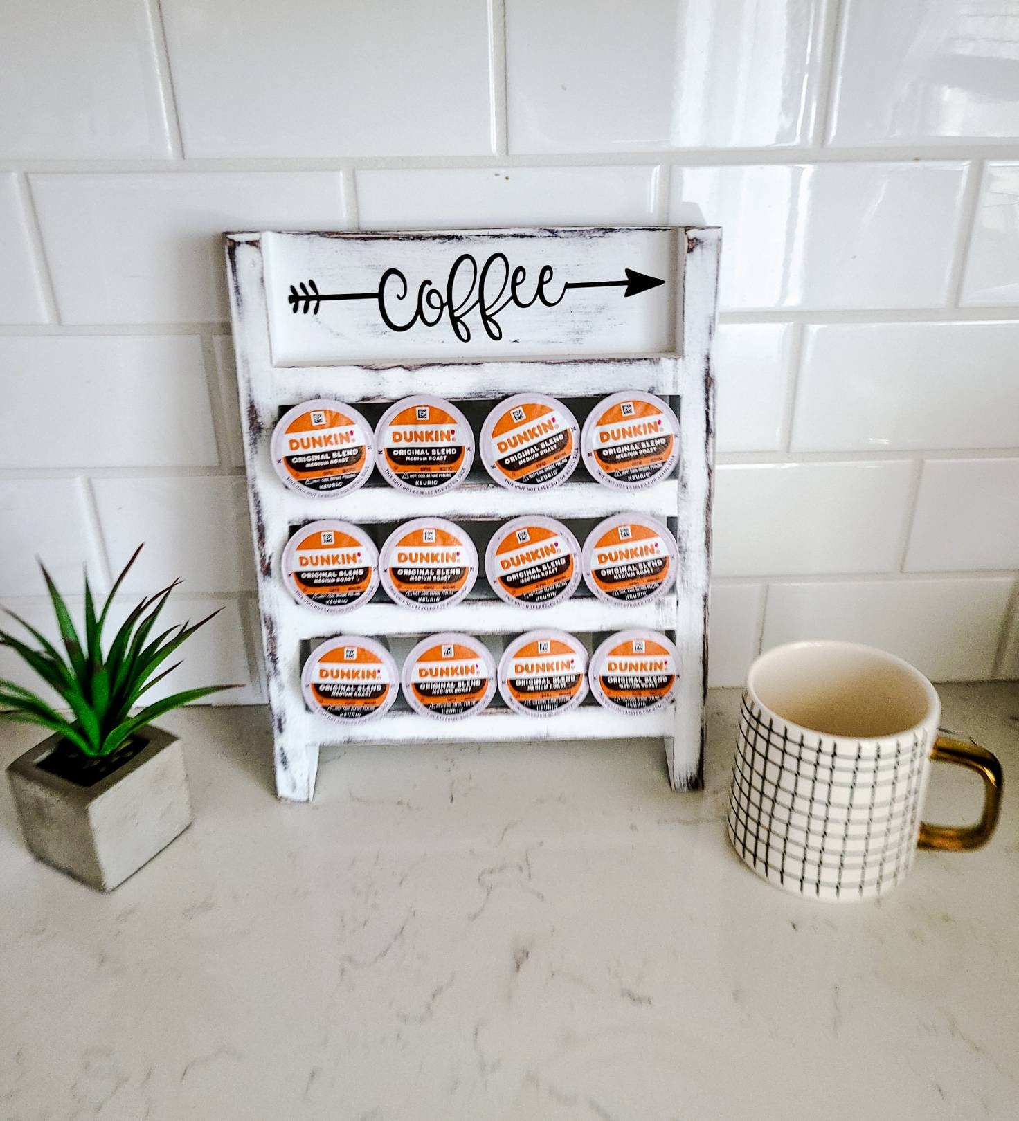 Kcup Holder Coffee Pod Rustic Ladder Kcup Ladder Farmhouse Etsy Canada