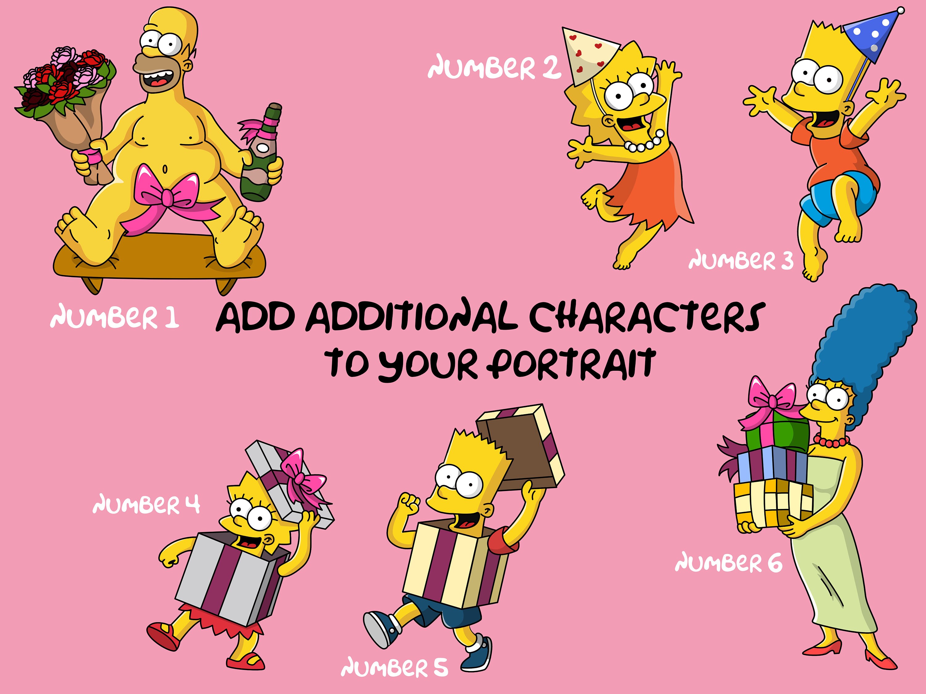 Herzlichen Glückwunsch zum Geburtstag. Simpson Herz Portrait Etsy.de