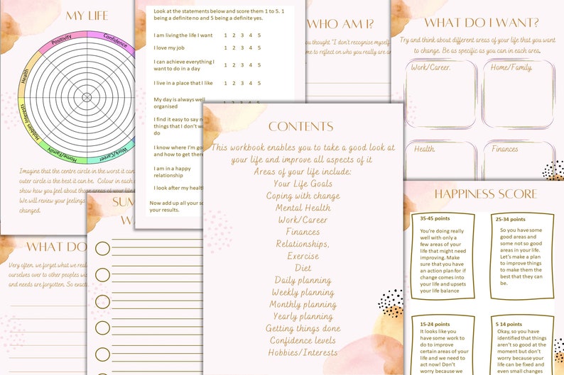 Canva Editable Life Coach Workbook. 50 Pages. Neutral Theme | Etsy