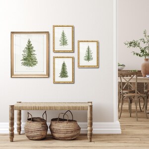 set of 4 Christmas tree printables, holiday wall art, festive Christmas tree decorations, printable Christmas decor, winter holiday printable art, Christmas tree wall art set, digital holiday prints, Christmas printable artwork, modern holiday tree decor, rustic Christmas tree printable