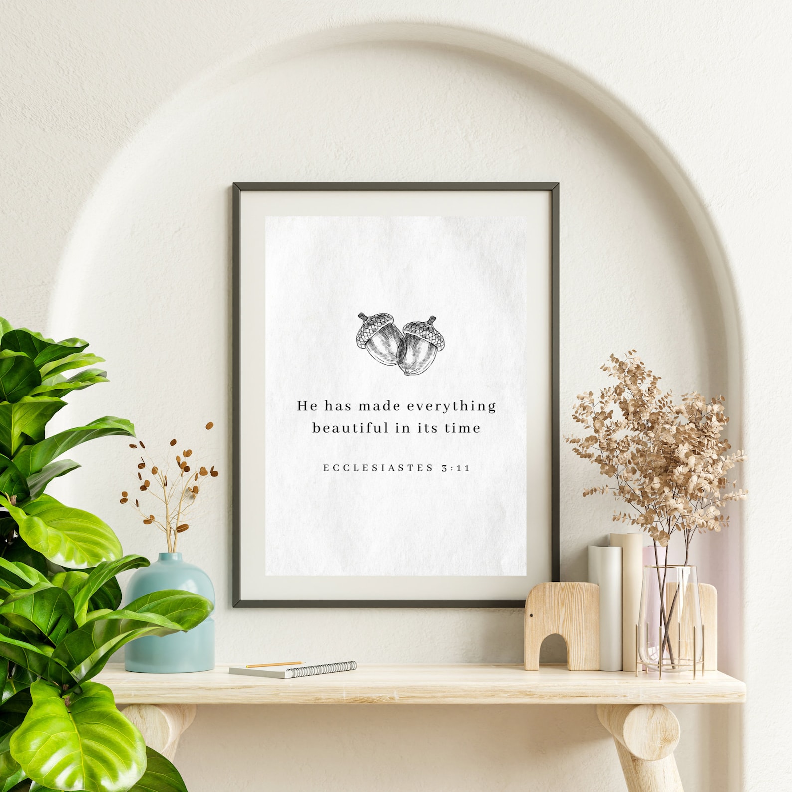 Farmhouse Bible Verse Printable Wall Art He Has Made - Etsy