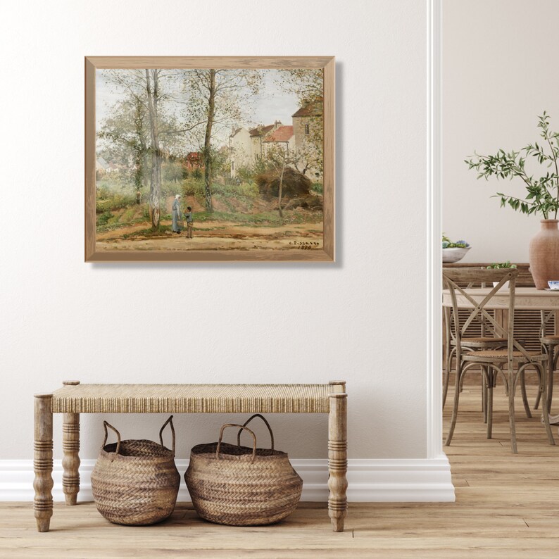 Fall Landscape Vintage Art Oil Painting Printable | Scenic Halloween Country Print | Rustic Landscape Painting Wall Art Instant Download image 9