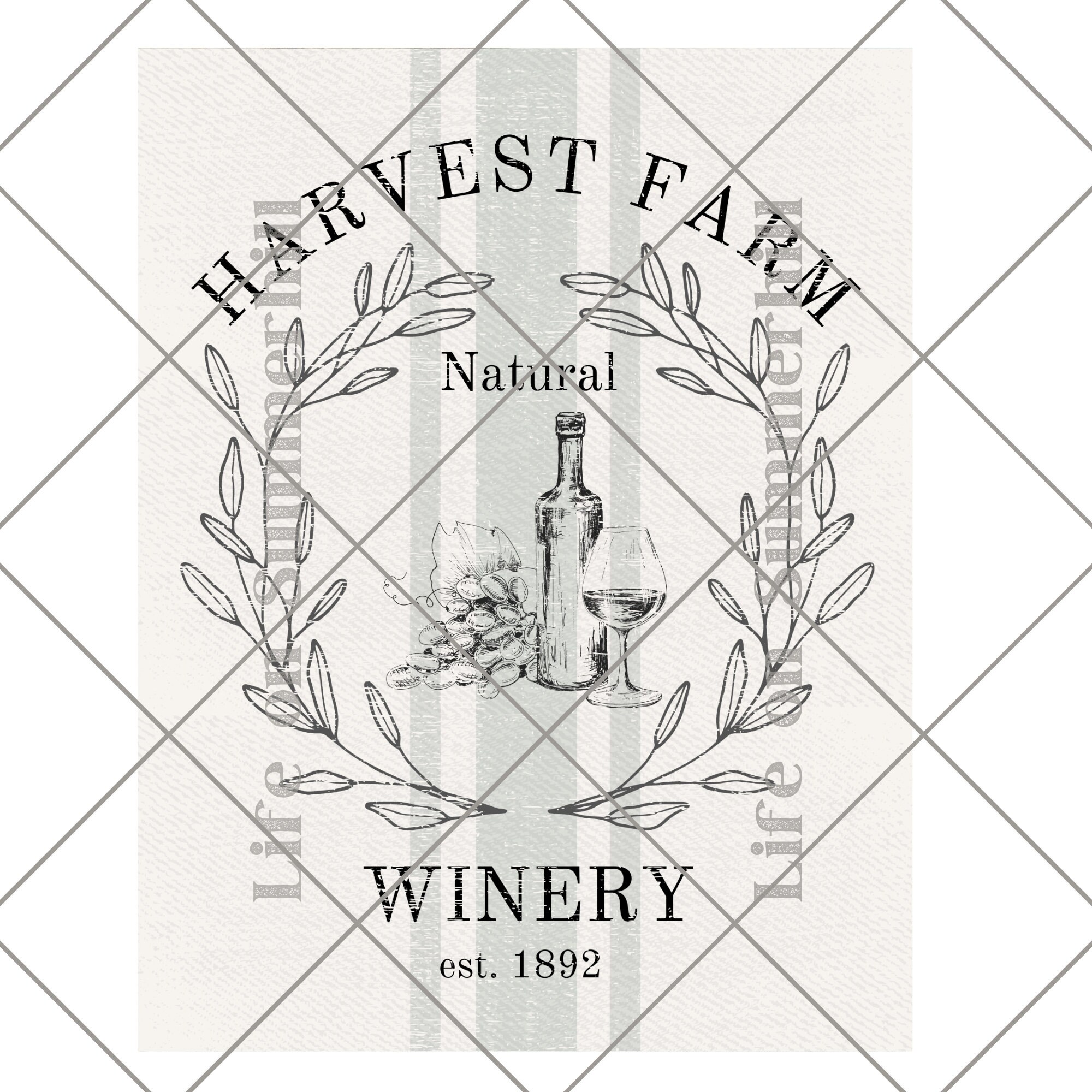 Vintage Winery Fall Printable Art Grainsack Farms Rustic Home Decor ...