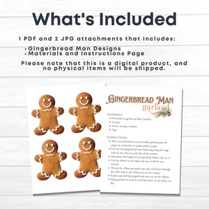 Printable Gingerbread Man Garland Craft | Ginger Bread Man Cookies ...