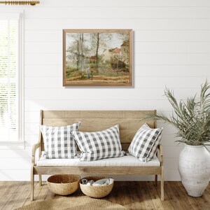 Fall Landscape Vintage Art Oil Painting Printable | Scenic Halloween Country Print | Rustic Landscape Painting Wall Art Instant Download image 6
