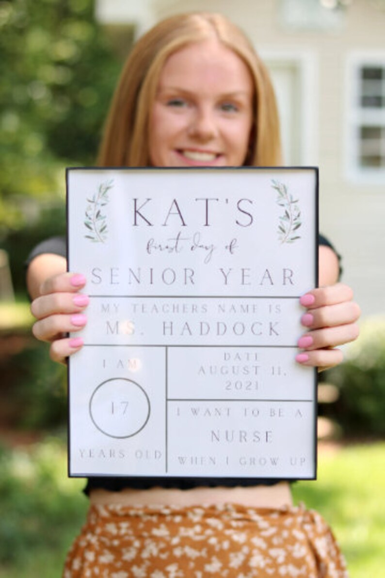 Last Day of School Printable Sign Customizable Student Photo Prop for