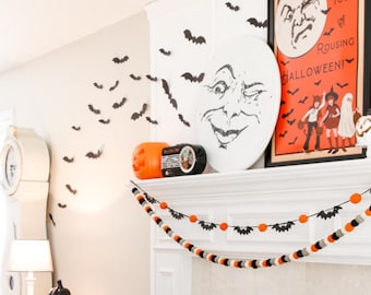 Afdrukbaar decor vleermuisuitsparingen | Papieren vleermuizen wandkleden | Halloween-doe-het-zelf vleermuizendecoratie | Afdrukbare vleermuismanteldecor | Feestdecoratie muurvleermuizen