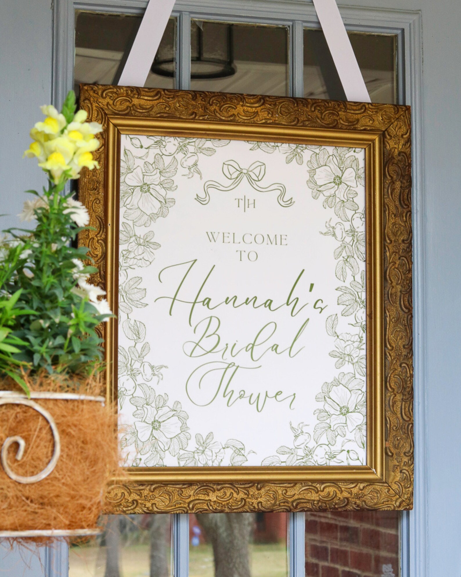 Personalized Bridal Shower Printable Set Greenery Bride Party Templates ...