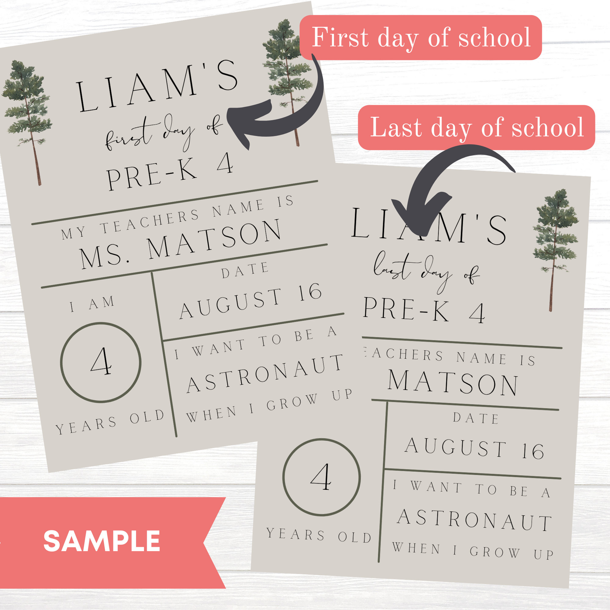 DIY Back to School and Last Day of School Photo Props | Greenery School ...