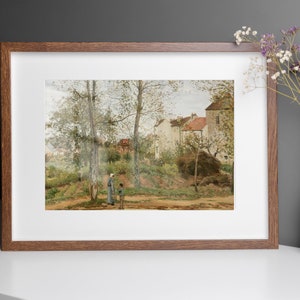 Fall Landscape Vintage Art Oil Painting Printable | Scenic Halloween Country Print | Rustic Landscape Painting Wall Art Instant Download image 8