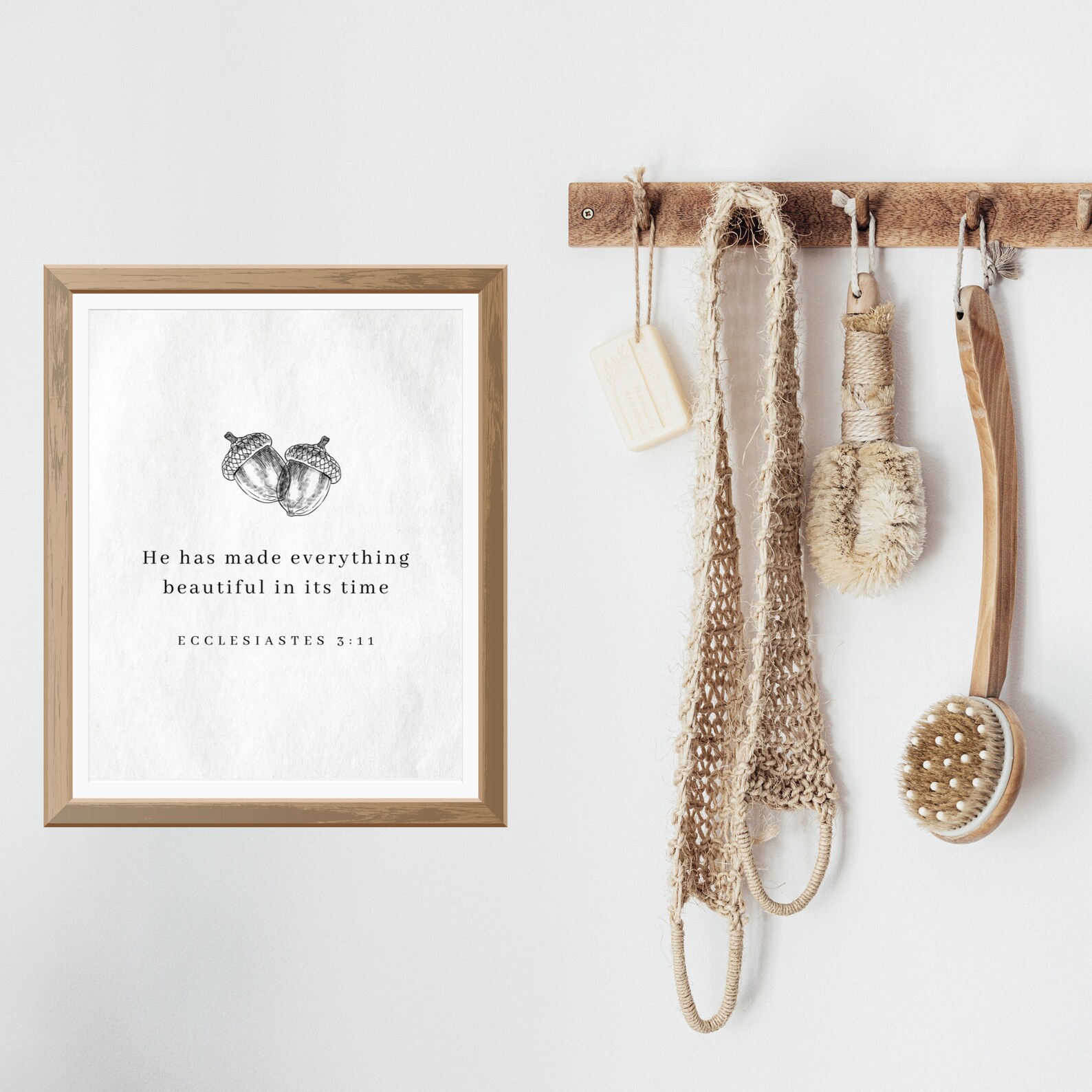 Farmhouse Bible Verse Printable Wall Art He Has Made - Etsy
