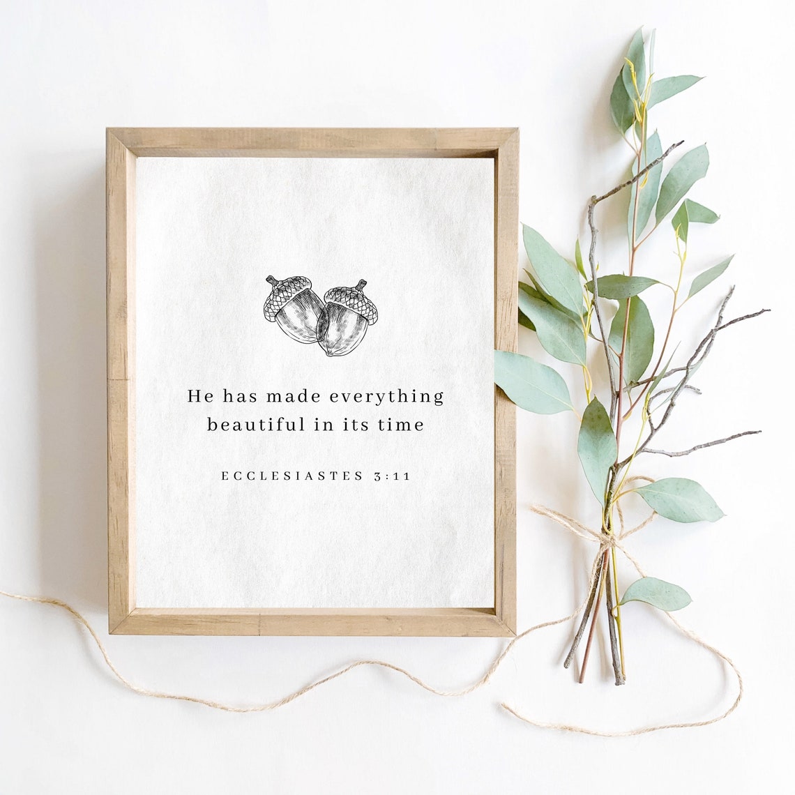 Farmhouse Bible Verse Printable Wall Art He Has Made - Etsy