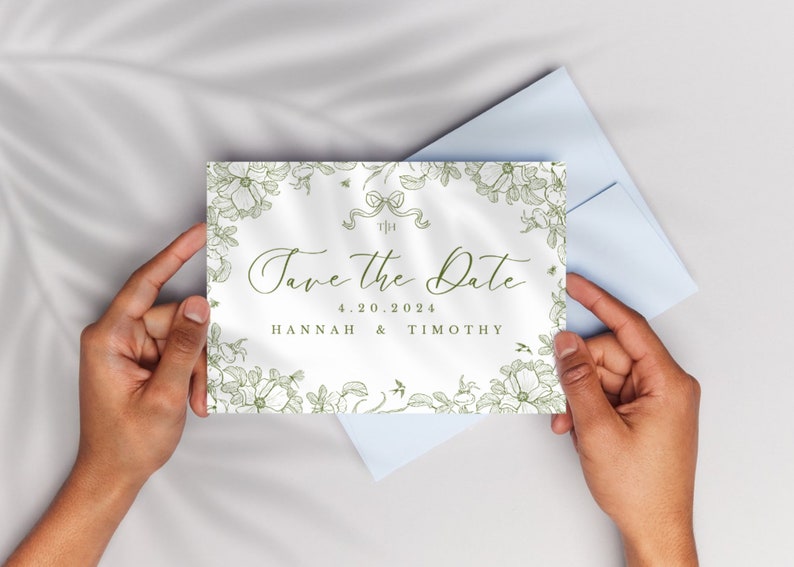 Personalized Save The Date Wedding Template Greenery Save The Dates Personalized save the date wedding template greenery save the dates