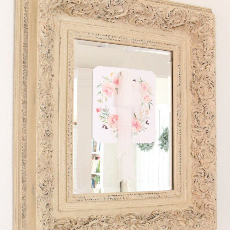 Watercolor Floral Wreath Crown Wall Art Decor Digital Download Etsy