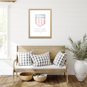 O're The Land of the Free and The Home of the Brave Watercolor Independence 1776 American Patriotic USA Wall Art Decor Digital Printable image 4