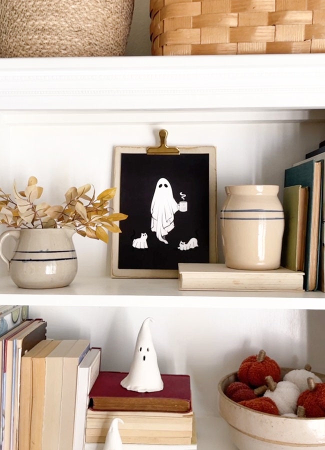 Cat Lover Ghost Printable Wall Art Decor | Halloween Ghost and Cats ...