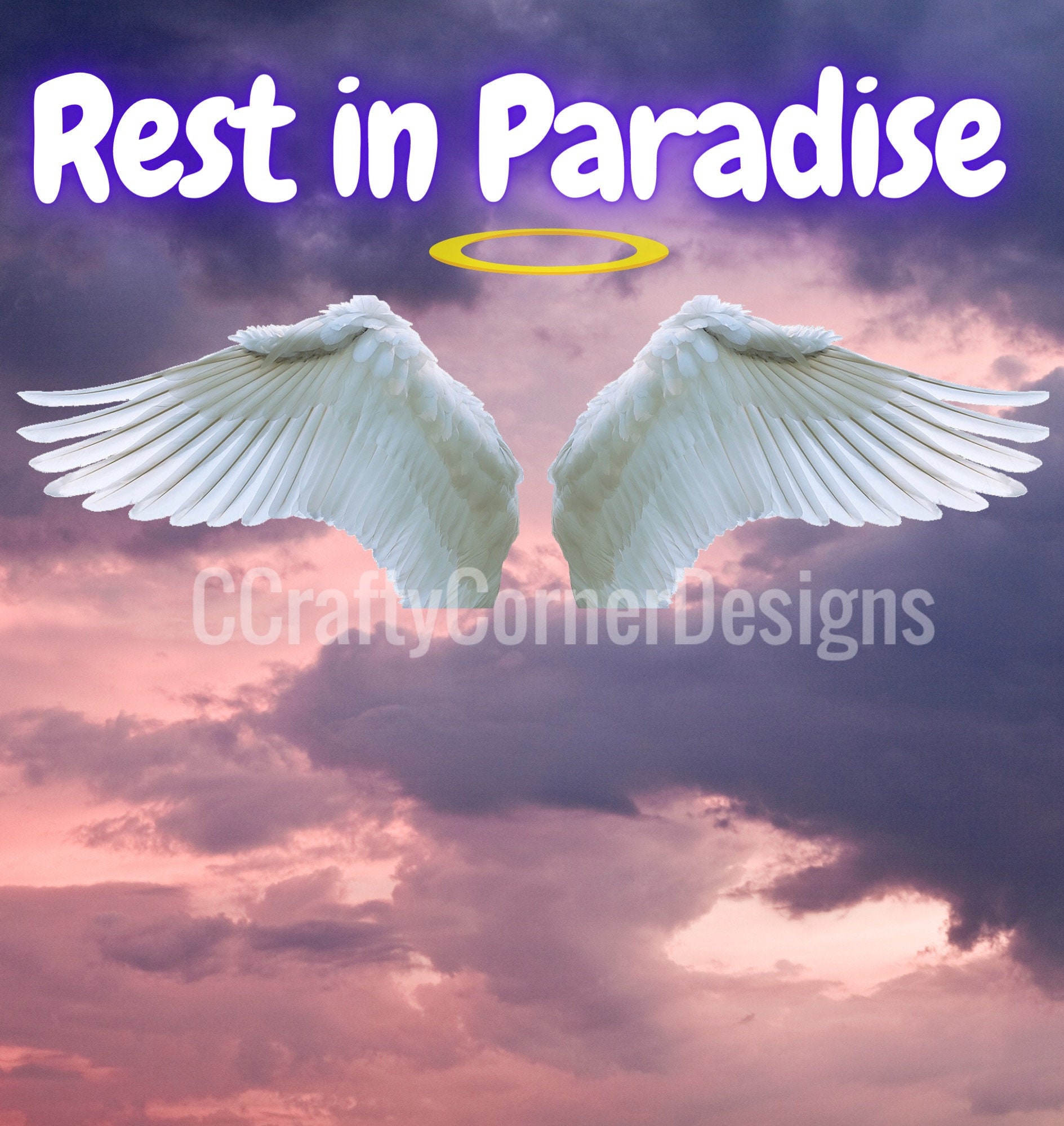 Rest in Paradise Memorial Design Files 6 Files With (Instant Download) 