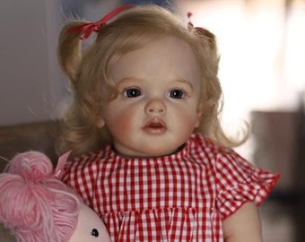 Reborn Doll Toddler Newborn Baby Girl Long Hair 28" Handmade Lifelike Soft Vinyl Reborn Doll Toddler Newborn Baby Girl Long Hair 28" Handmade Lifelike Soft Vinyl