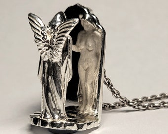 Angel Standing in Front of Mirror