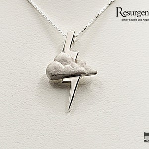 Lightning in the cloud necklace pendant