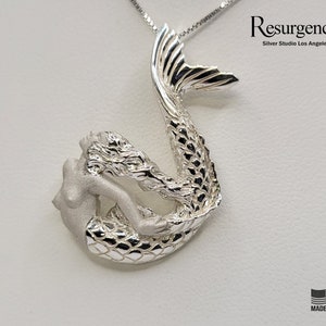 Mermaid Silver Necklace Pendant for women