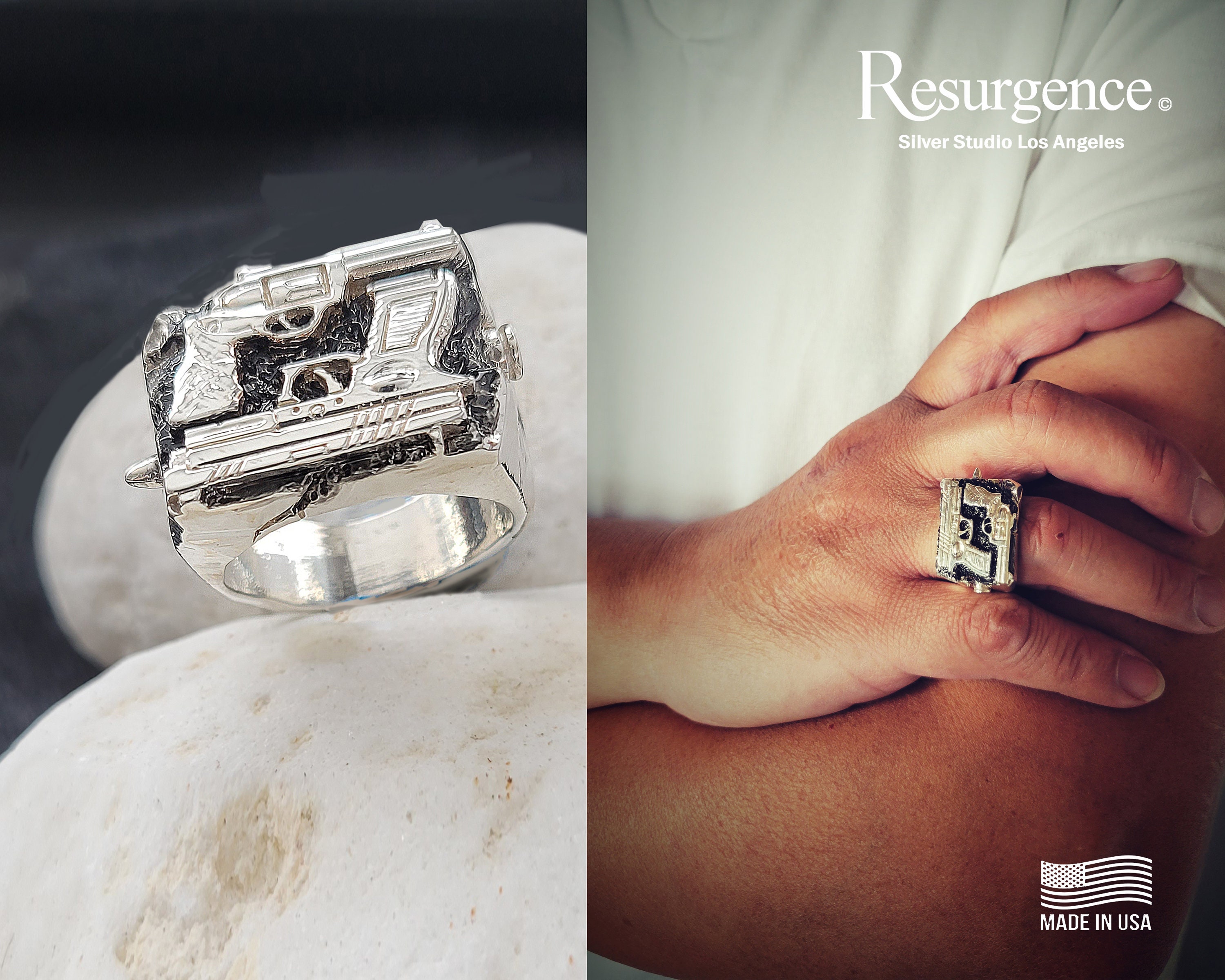 Men's Guns Ring - Etsy