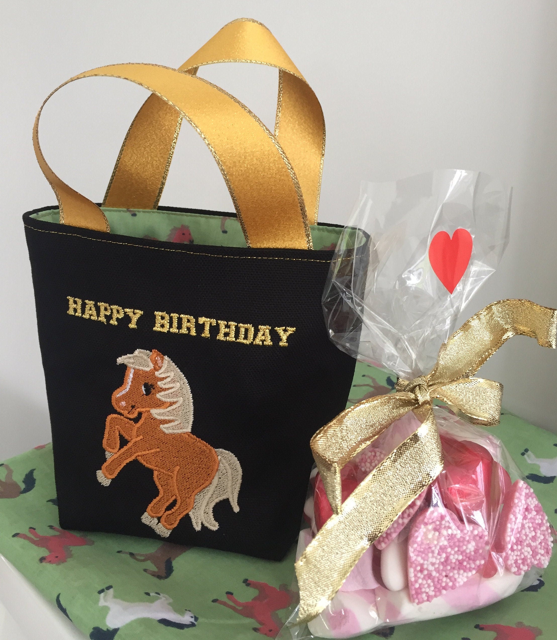 Horse Birthday Gift Bag Handmade UK with Sweets Etsy