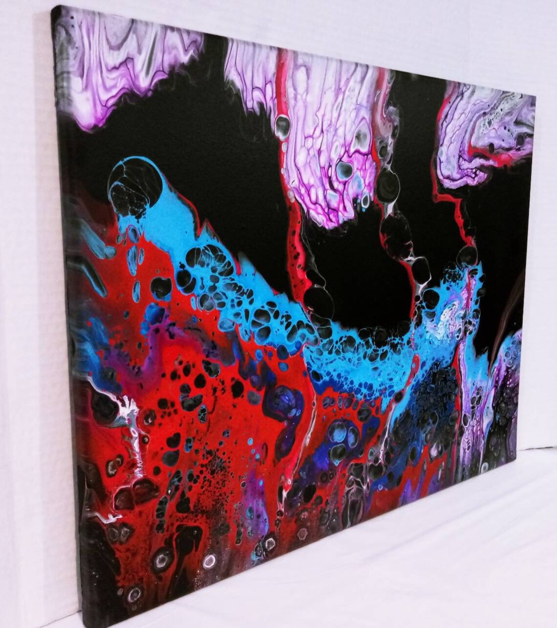 Acrylic Pouring Paint on Canvas Etsy