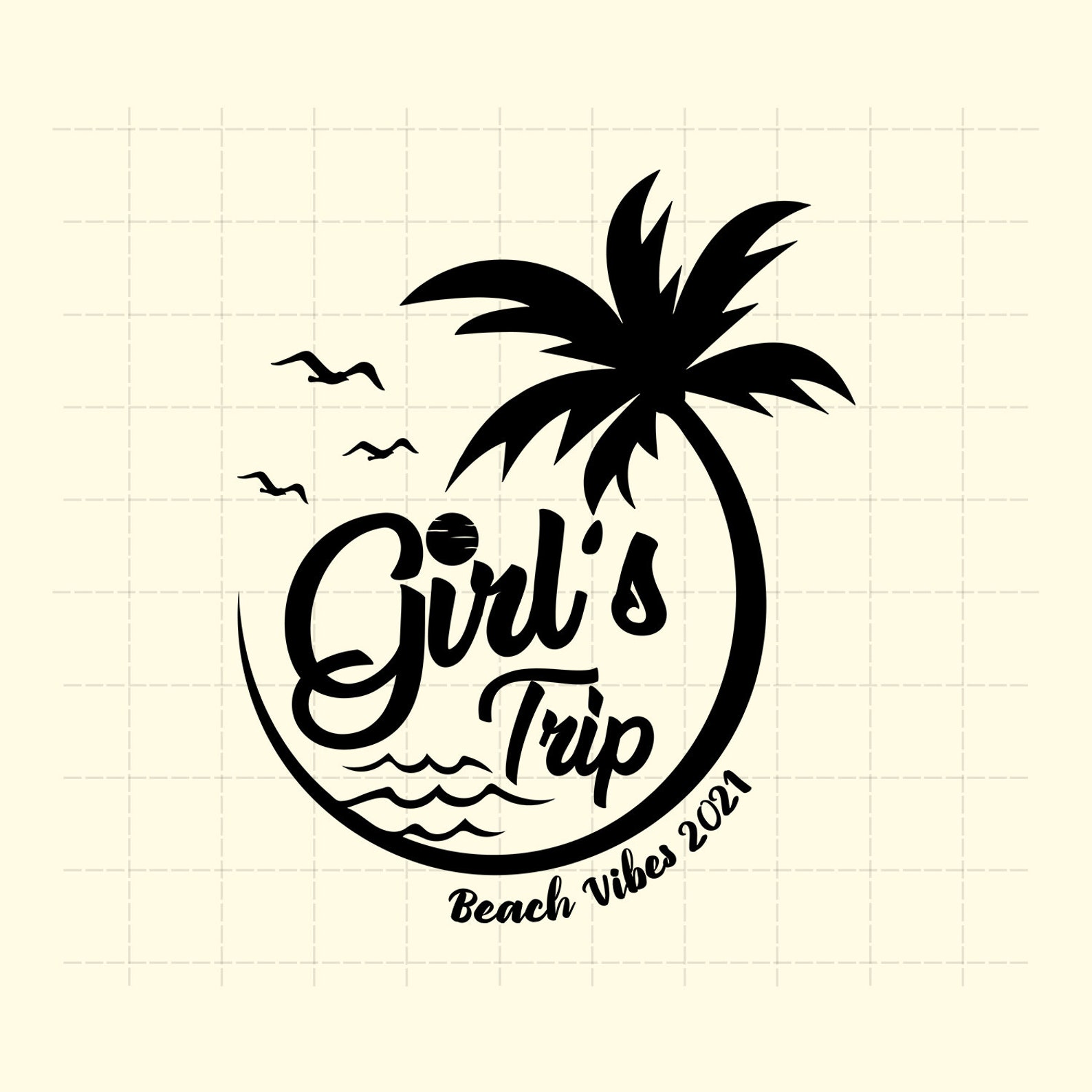 Girl's Trip Beach Vibes Svg Girl's Trip Beach Vibes | Etsy