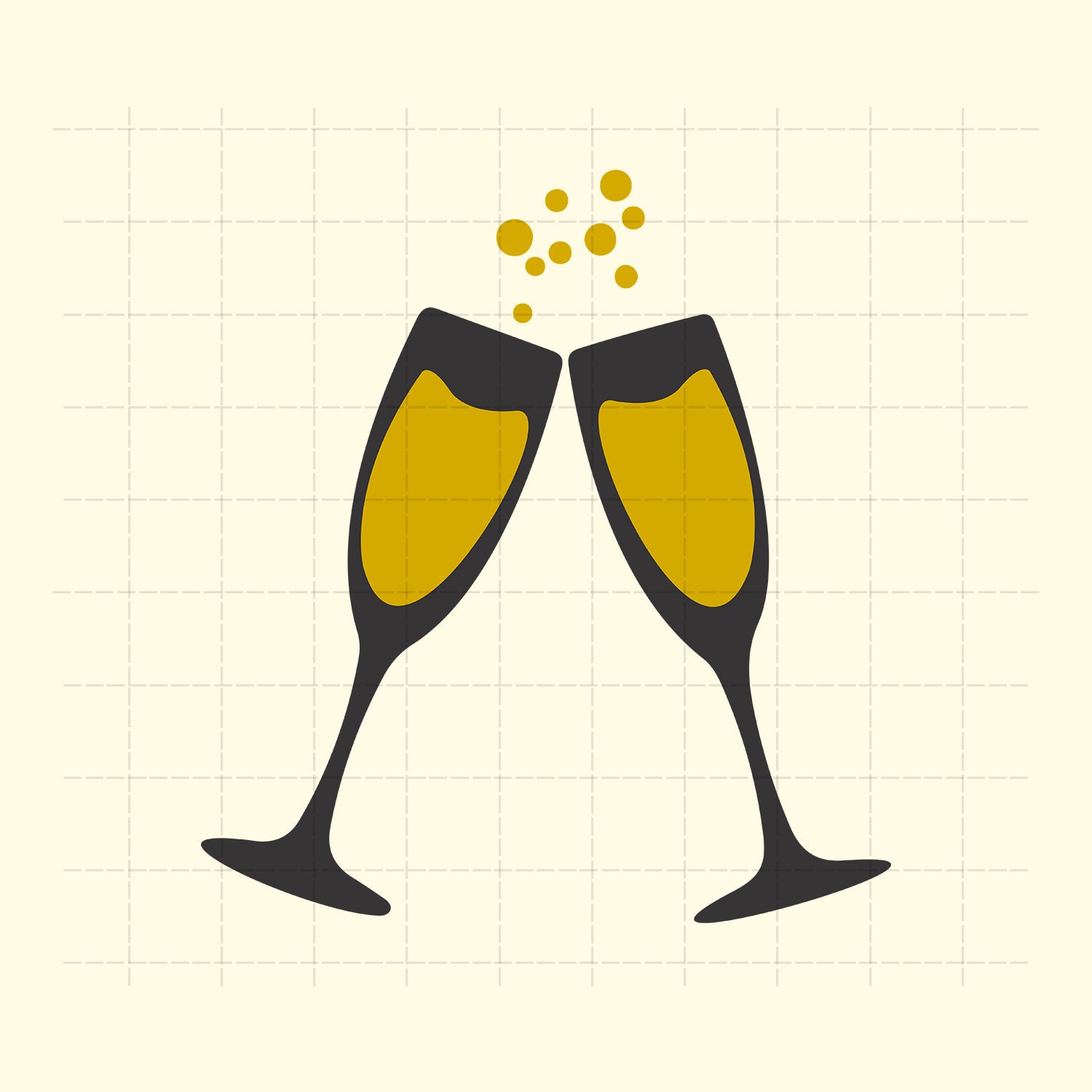 Champagne Glasses Svg File Champagne Glasses Svg Champagne Etsy