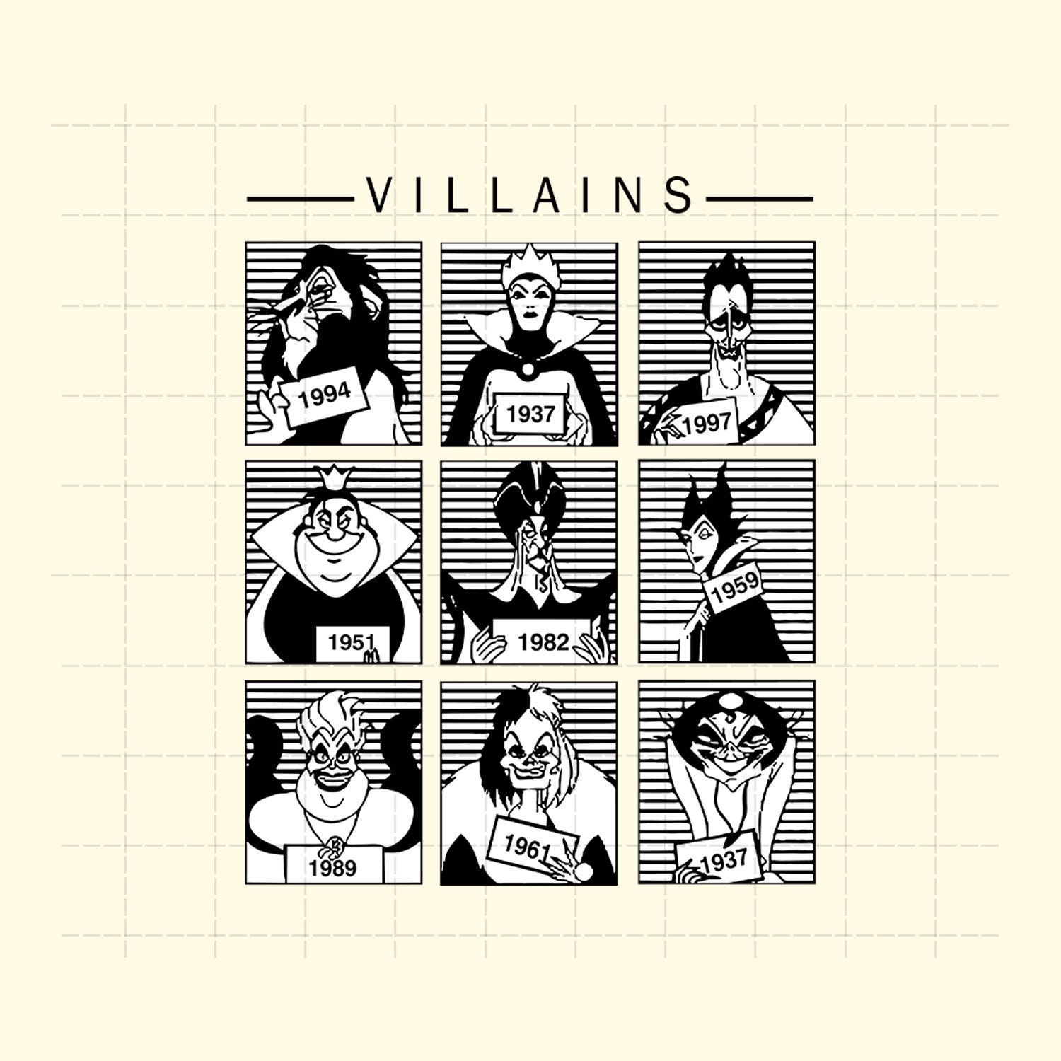 The Villains Svg File The Villains Svg Bundle The Villains | Etsy