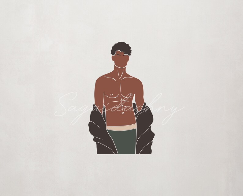 Abstract Male Body Clipart - Flat Vector Illustration - PNG SVG Ai EPS ...