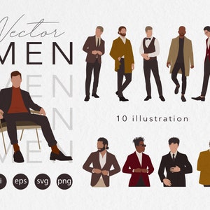 Abstract Man Clipart - Flat vector illustration - PNG SVG - 10 illustration